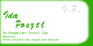 ida posztl business card